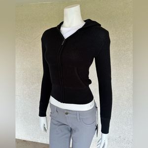 Vince Waffle Zip Up Hoodie Jacket